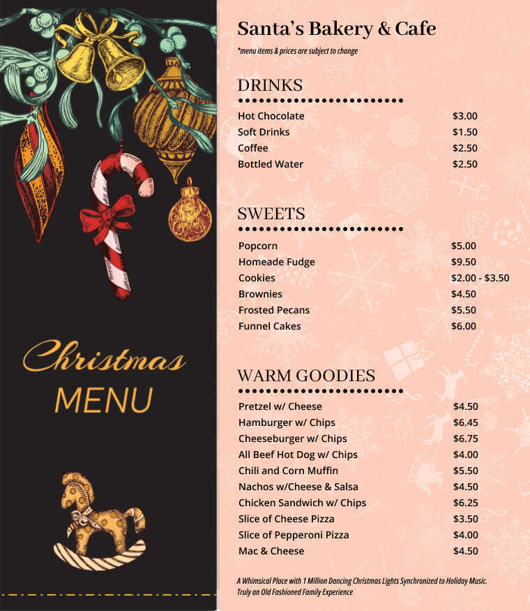 food menu